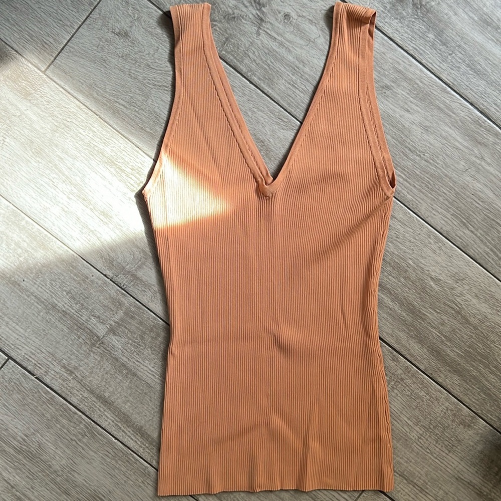 NWOT Zimmermann Stretchy, Ribbed Camel Layering Tank